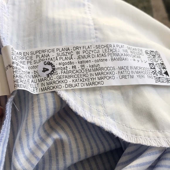 Zara Basic Floral Blue Striped Romper - Picture 10 of 10